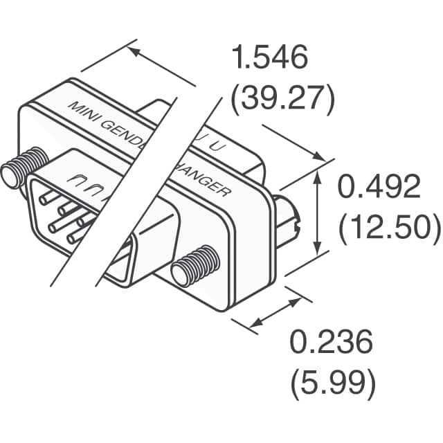 GCHDLP26M26M NorComp Inc.  D-Sub D-Shaped Connector Adapters
